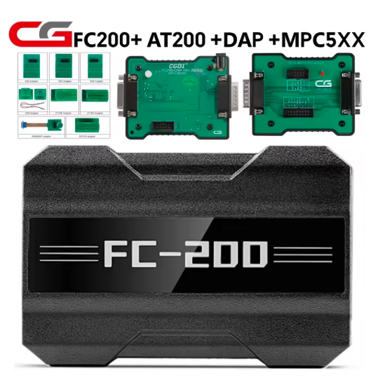 CG FC200 ECU Programmer Full Version with AT200 Adapters Plus MPC5XX Adapter for BOSCH MPC5xx Read/Write Data on Bench