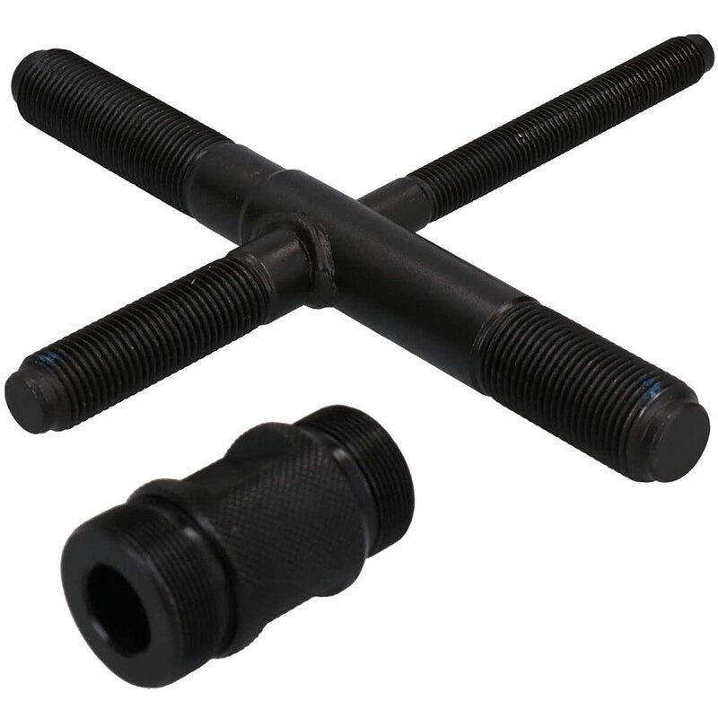 VT13022 Motorcycle 6 in 1 Flywheel Puller Tool Include Size M10 x 1.25RM14 x 1.5R M16 x 1.5R M18 x 1.5R M24 x 1R M27 x 1L Yamaha