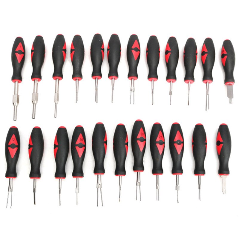 23Pcs/Set Universal Automotive Terminal Release Removal Remover Tool Kit Car Electrical Wiring Crimp Connector Pin Extractor Kit