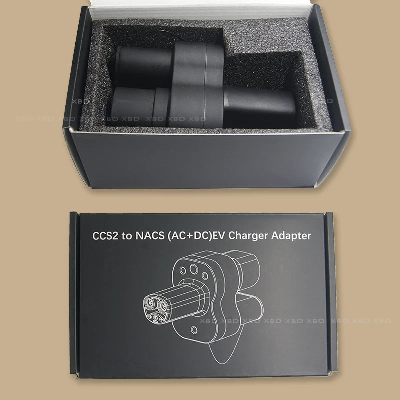 EVcharger4U CCS2 to Tesla Adapter Convertor 250Amper 1000V 250KW for Model 3/X/Y/S CCS COMBO 2 EV Charging Converter Adaptor