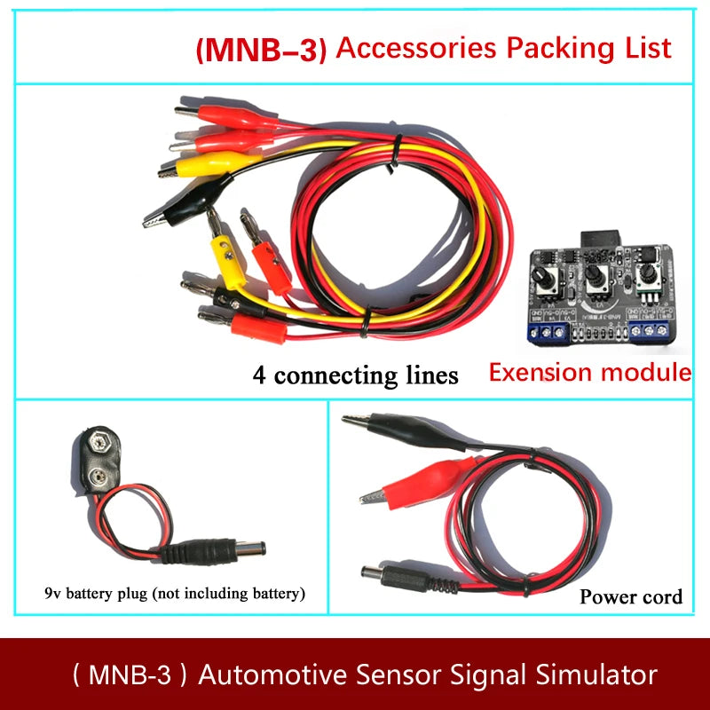 Vehicle Automobile Signal Generator Voltmeter MNB-3 Auto Sensor Simulator Car Oxygen Oil Pressure Sensor Repair Tool MNB-2 PRO