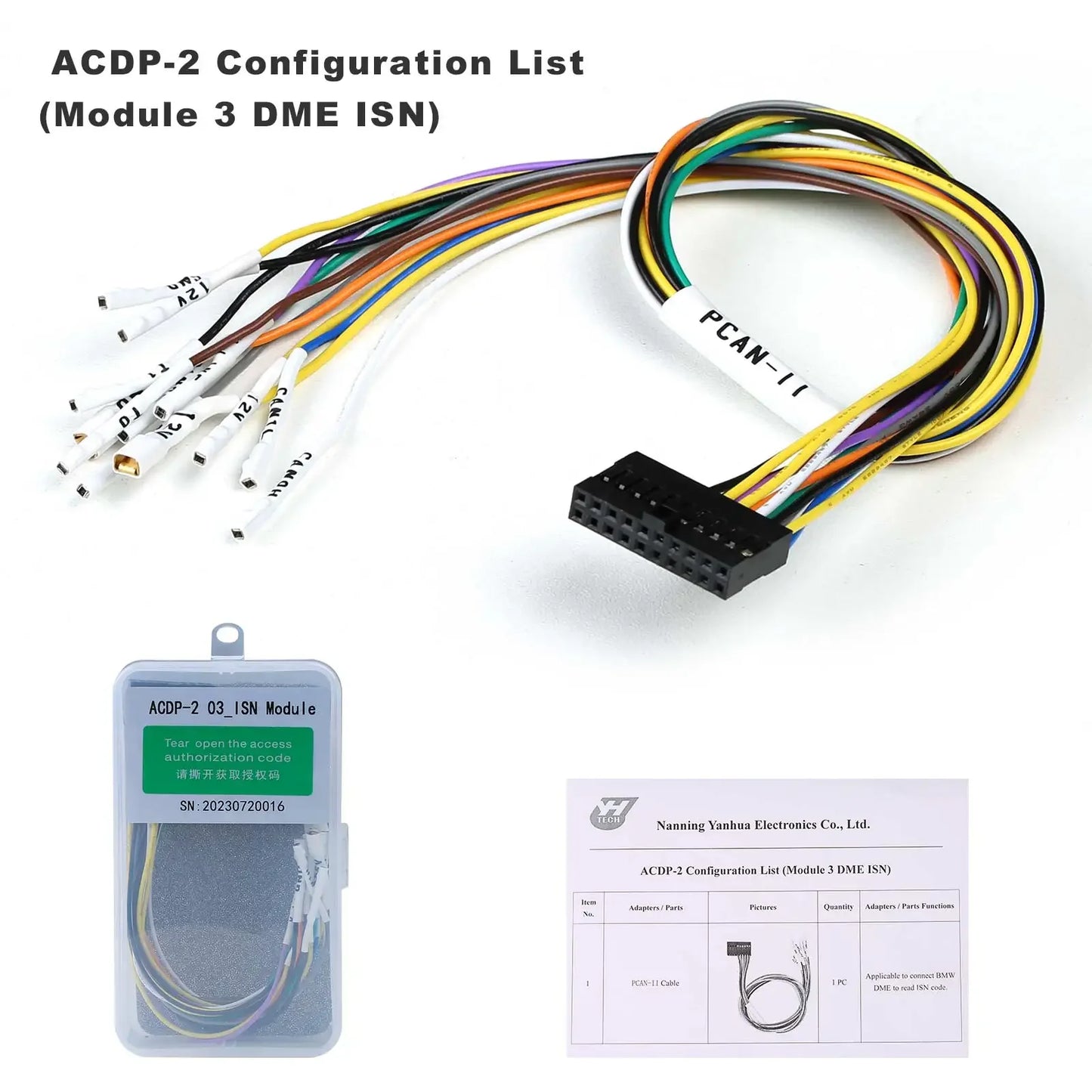 Yanhua Mini ACDP2 For BMW ISN Module 3 Read Write for BMW DME ISN Code by OBD All Key Lost No Need Soldering with A50B A50D A50E