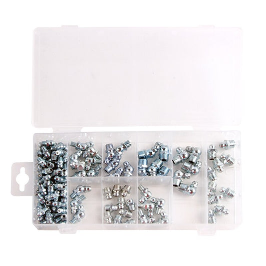 VT13793B Workshop Buddy Imperial Grease Nipple Assortment Kit Most Popular Sizes 110pc Grease Nipple Assortment