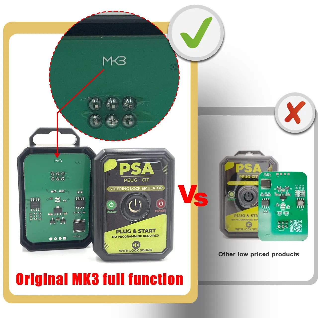 PSA Peugeot Citroen Opel 2011 and Up Steering Lock Emulator Simulator With Lock Sound