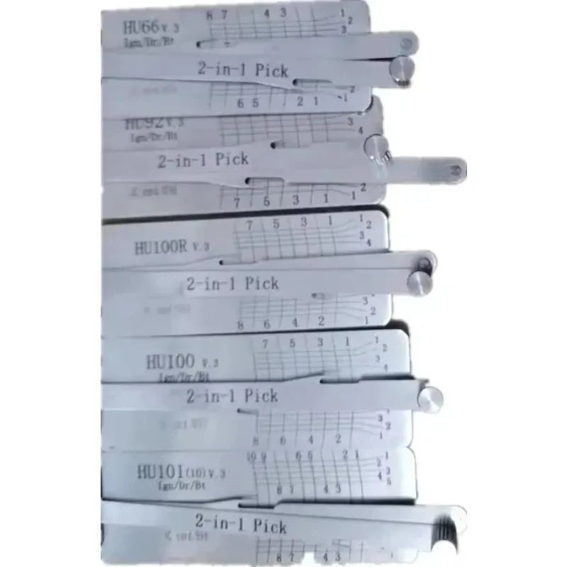 XBD Lockartist Genuine LiShi Auto Locksmith Tools Lishi 2 in 1 HU66 HU83 HU92 HU100R HU101 HU100 Pick and Decoder for Car Locks