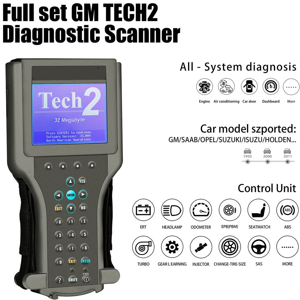 [Carton Box] GM Tech2 Scanner Diagnostic  SAAB, OPEL, SUZUKI, ISUZU, Holden with TIS2000 Candi Full Package