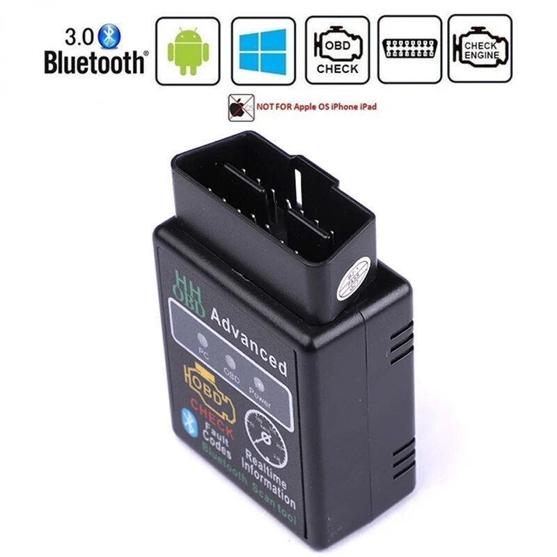 HH OBD ELM327 Bluetooth OBD2 OBDII CAN BUS Check Engine Car Auto Diagnostic Scanner Tool Interface Adapter Android PC