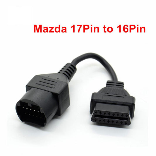 Mazda 17Pin to 16Pin OBD2 OBD II Cable Connector cable  Mazda 17 pin connect adapter