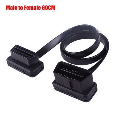OBD2 16Pin Male Plug Connector  ELM327 Extension Adapter OBD Cable OBDII EOBD ODB2 16 Pin OBD 2 Adaptor Opening Female Cable