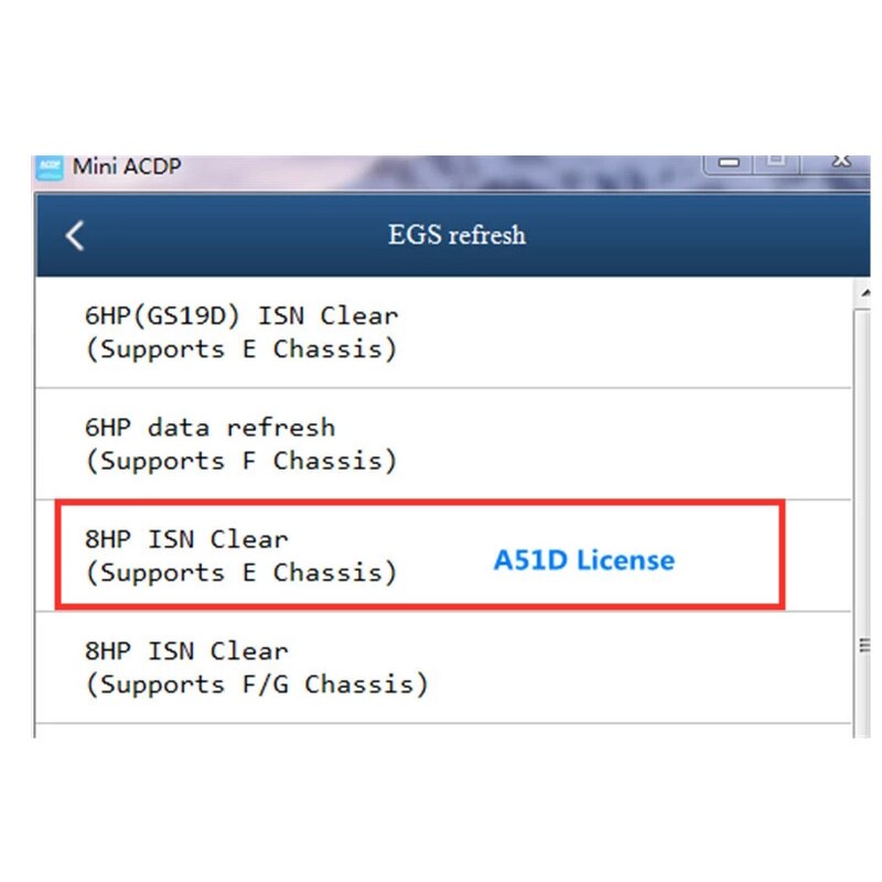 Yanhua Mini ACDP A51D License Without Adapters BMW E Chassis 8HP ISN Clear Working with Module 11