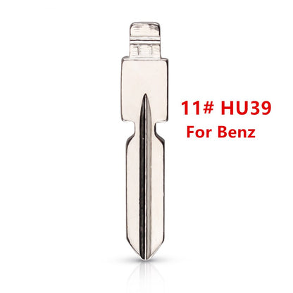 10pcs #11 HU39 Metal Uncut Blank keydiy xhorse Remote Key Blade  Mercedes Benz W168 W124 W202 W210 W211 W203