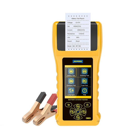 AUTOOL BT760 Car Battery Tester with Printer 6- 32V Color Screen Battery Test & Cranking Test & Charging Test & Max Load Test