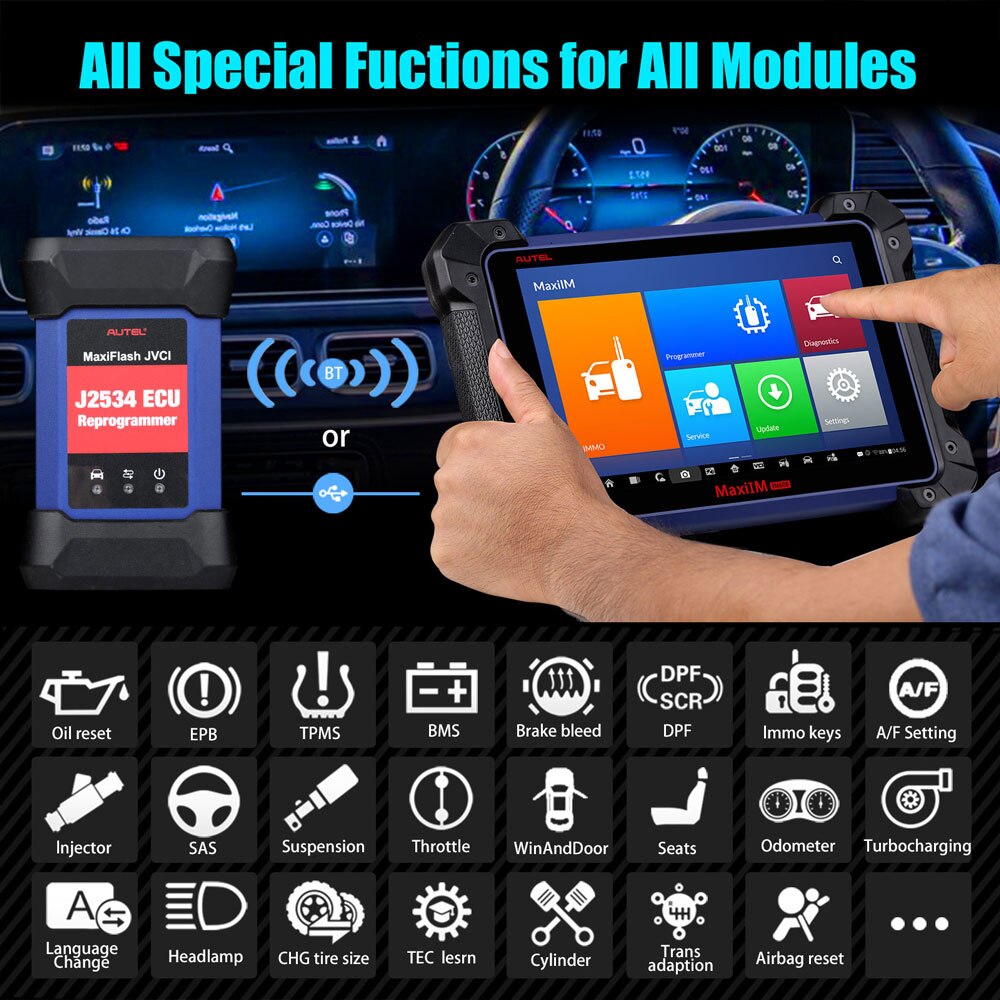 Autel IM608 MaxiIM 608 OBD2 Scanner OBDII Car Auto Diagnostic Tool OBD 2 All System Key Programming PK IM508 Key Programmer