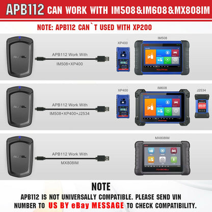 AUTEL APB112 Smart Key Simulator 46 4D Chip Compatible with IM608,IM508,MX808IM