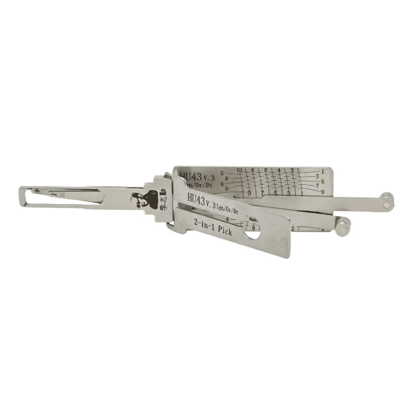 Lishi HU198 HU100(10) HU127 HU134 HU162T(8) HU162T(9) HU43 HU56 HU58 HU71/HU109 Decoder 2 in 1 Lishi Locksmith Tools