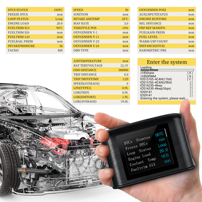 P10 OBD2 HUD Car Head-up Display TFT LCD Digital Speedometer Auto On-board Computer With Fuel Consumption Water Temperature