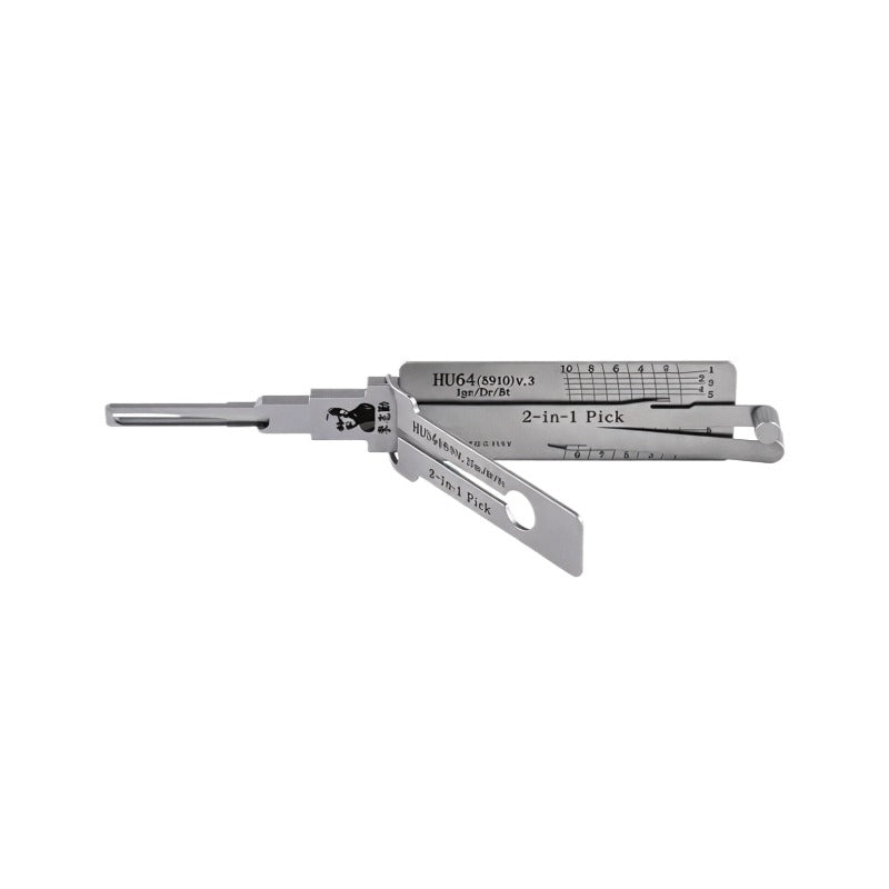Lishi HU64 HU66 HU100 HU83 HU92 HU100 HU100R HU101 HON66 SIP22 HY22 Decoder 2 in 1 Lishi tool