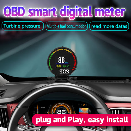 AUTOOL P15 OBD2 HUD Speedometer Head Up Display Smart Digital Meter Speed Voltage Oil Water Temperature PRM Car Gauge Plug and Play   5.0   1 Review   ౹   2 sold byRYSJM HK GAUGE Store (4.9 | 386 sold )