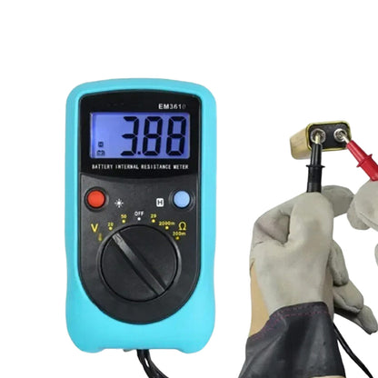 Battery Internal Resistance Voltmeter Portable Battery Internal Resistance Tester EM3610 Liquid crystal display