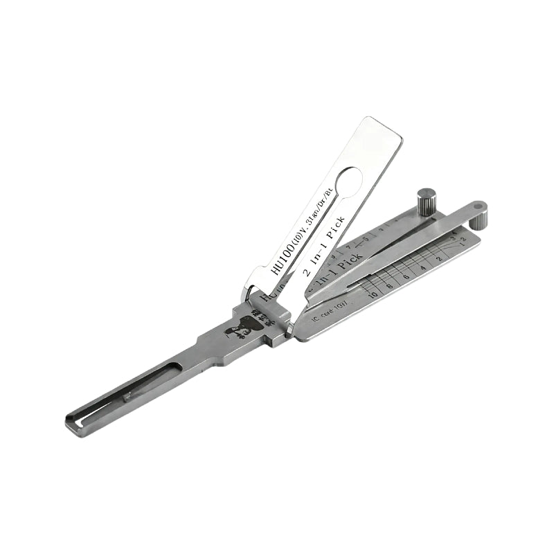 Lishi HU198 HU100(10) HU127 HU134 HU162T(8) HU162T(9) HU43 HU56 HU58 HU71/HU109 Decoder 2 in 1 Lishi Locksmith Tools