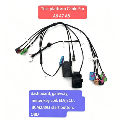 ELV Test Platform Cable For Audi A6 A7 A8 With Key Coil Dashboard Connector BCM2J393