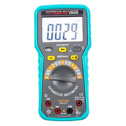OBDEMOTO-2900B/MST-2900B Digital Automotive Car Multimeter 6000 Counts TRMS AC/DC Volt Amp Ohm Dwell Angle Rotational Speed