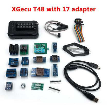 Original XGECU T48 Updated TL866II Plus Universal High Speed USB Programmer High Performance 100%+ 4/5/12/17/30pcs Adapters