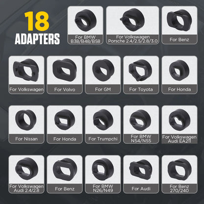 AUTOOL 18pcs Car Engine Carbon Deposition Cleaner Adapter