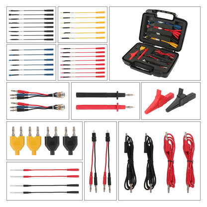 AUTOOL 48PCS Test Lead Kit Banana Plug To Test Hook Cable Replaceable Multimeter Probe Test Wire Probe Alligator Clip