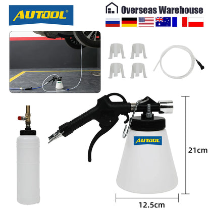 AUTOOL 750ml Car Brake Bleeder Pumping Fluid Pump Kit Oil Change Purge Tank Tubes Repair Tools Truck Automobile Accessories