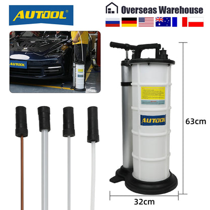 AUTOOL 7L/9L Manual Brake Bleeder Pumping Fluid Pump Kit Brake Oil Changer Purge Tank Tubes Repair Tools for Car Truck