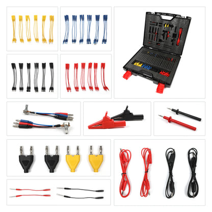 AUTOOL 92PCS Test Lead Kit Banana Plug To Test Hook Cable Replaceable Multimeter Probe Test Wire Probe Alligator Clip