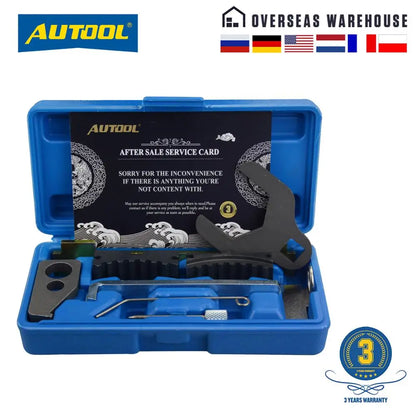 AUTOOL 9pcs Engine Timing Camshaft Tensioning Locking Alignment Timing Tool Kit Compatible for Chevrolet Alfa Romeo 16V 1.6 1.8