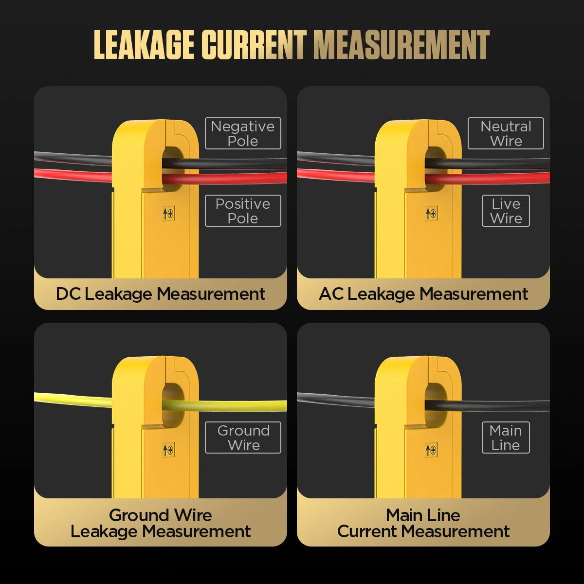 AUTOOL BT270 AC/DC Car Current Clamp Meter 0mA-60A Probe 45-400Hz Leakage / Charging Current Measurement AC 3700V/rms Multimeter