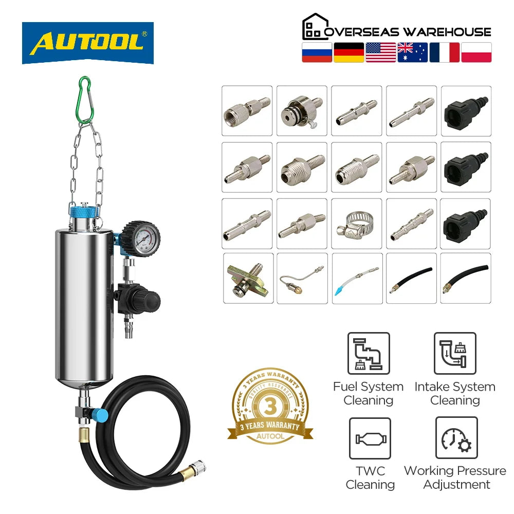 AUTOOL C80 Car Fuel Cleaning Machine Cleaner Washing Tool Non-Dismantle Automotive For Auto Gasoline Diesel Engine Repair