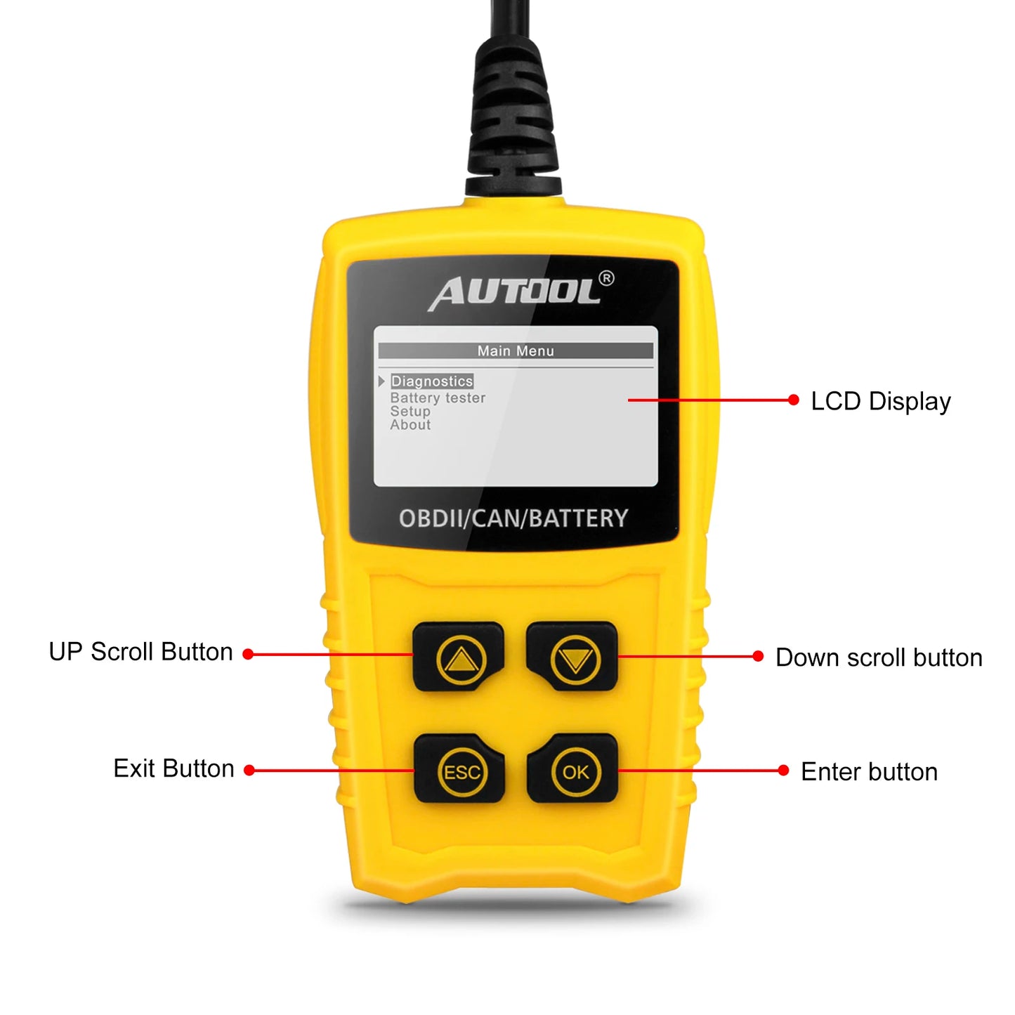 AUTOOL CS330 OBD2 Scanner Code Reader Scan OBDII Car Diagnostic Tool 12V Battery Tester Multilanguage OBD 2 Scanners