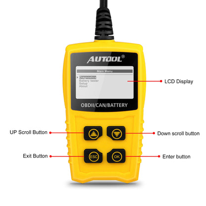 AUTOOL CS330 OBD2 Scanner Code Reader Scan OBDII Car Diagnostic Tool 12V Battery Tester Multilanguage OBD 2 Scanners