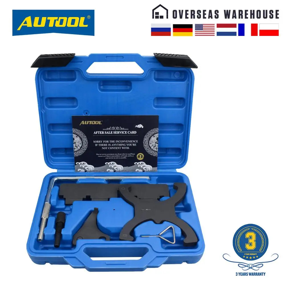 AUTOOL Engine Camshaft Timing Locking Flywheel Tensioner Tool Set Com ...
