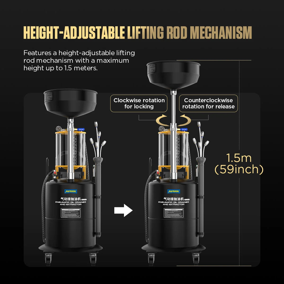 Oilomatic Machine AUTOOL Pneumatic Oil Picker & Oil Pumping Machine 0.6-0.8bar Pneumati ...
