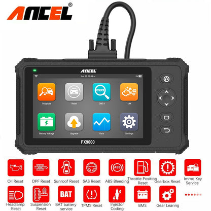 Ancel FX9000 OBD2 Car Diagnostic Scanner Professional OBD2 Scanner Airbag SAS TPMS EPB IMMO Reset Auto Code Reader Scanner