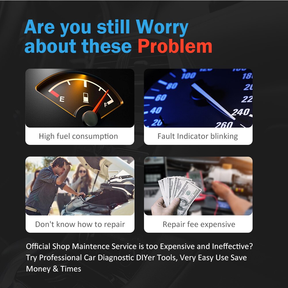 Ancel FX9000 OBD2 Car Diagnostic Scanner Professional OBD2 Scanner Airbag SAS TPMS EPB IMMO Reset Auto Code Reader Scanner