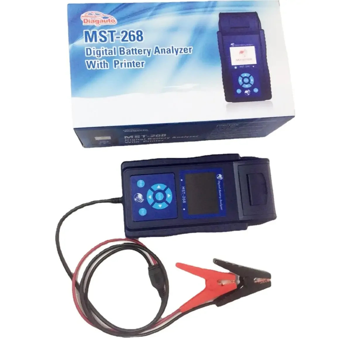 Car Digital Battery Analyzer MST-268 with Printer Support Multi-language Automotive Power Tester CCA IEC EN JIS DIN