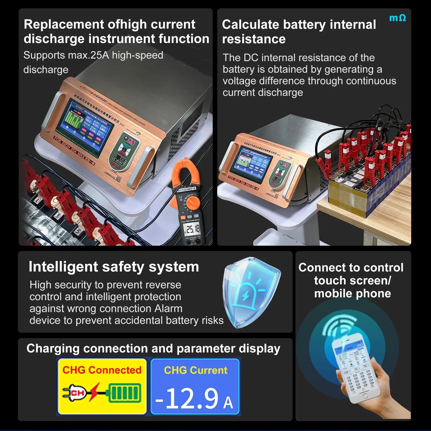 SUNKKO D2524 D2532 25A New Energy Vehicle Lithium Battery Module Equalizer For New Energy Vehicle And Battery Analyzer