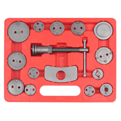 VT01025B 15pc/Set Universal Car Disc Brake Caliper Rewind Back Brake Piston Compressor Tool Kit Set  Automobiles Repair Tools