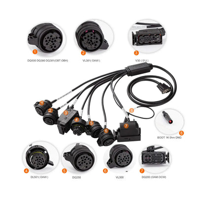 GODIAG GT107+ Gearbox Cable 7-in-1 Set Cable for V30/ DQ200/ DL501/ VL300/ VL381/ DQ500/ DQ250