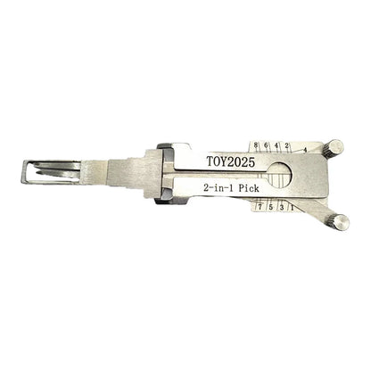 Original Lishi TOY2025 2 in 1 Lock Pick Decoder Ignition Car Door Open for New Corolla/Camry/Reiz/Vios Vertical Milling