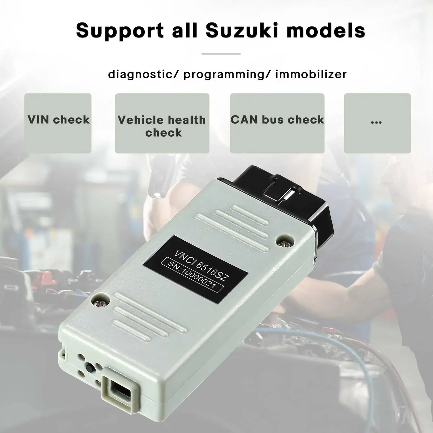 VNCI 6516SZ for Suzuki Car Diagnostic Tool Compatible with SDT-II OEM Software Driver Supports WiFi USB and WLAN