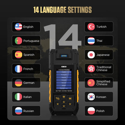 AUTOOL BT960 Car Battery Tester Charge Test V/A Monitor 80V Leakage Current Recording Battery Leakage Monitoring Data Printing