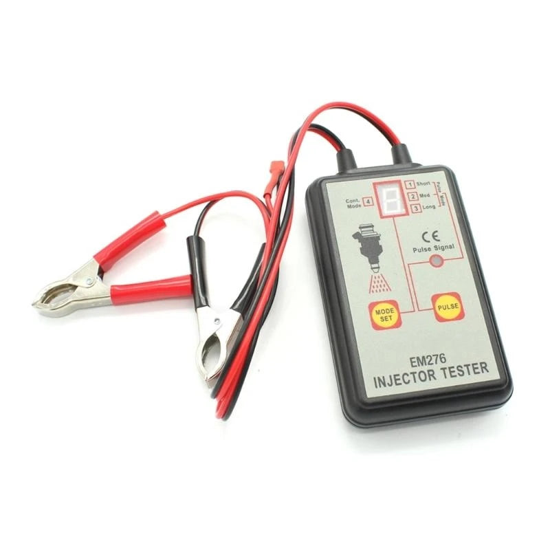 EM276 Auto Injector Tester 4 Pluse Modes & Vehicle Fuels Injector FlushCleaner Adapters DIY Car Cleanings Tool
