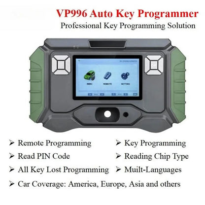 VP996 Key Programmer Expert Chip Detecter  Lifetime Free Update No Token Limitation For American Cars Programming